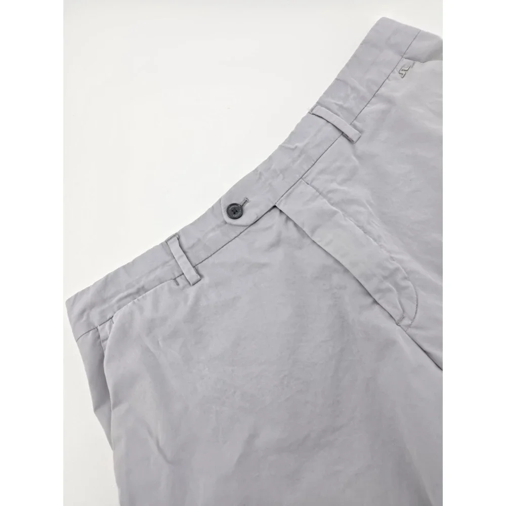 J.Lindeberg Mens Otto 2.0 Light Twill Peach Grey Stretch Chino Shorts 33